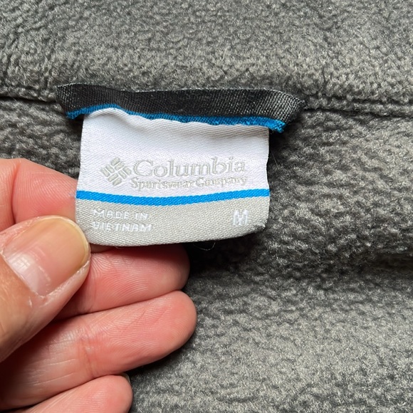 Columbia Full Zip Fleece Gray Orange Jacket Size M - Picture 8 of 12